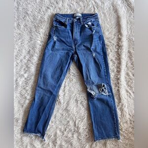 Abercrombie & Fitch The Ankle Straight Ultra High Rise Curve Love Jeans Size 27